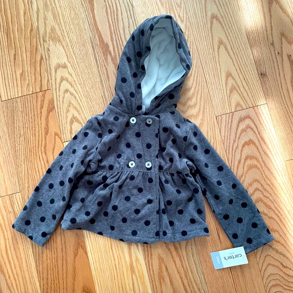 Grey polka dot jacket